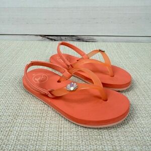 Reef‎ Kids Girl's Little Charming Sandals Flip Flops Coral Shell Accent Size 10